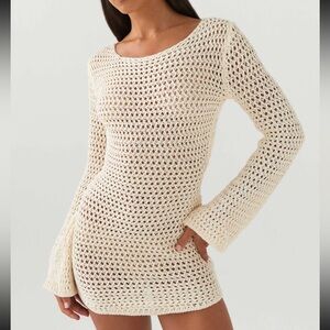 Peppermayo Down For The Ride Crochet Mini Dress